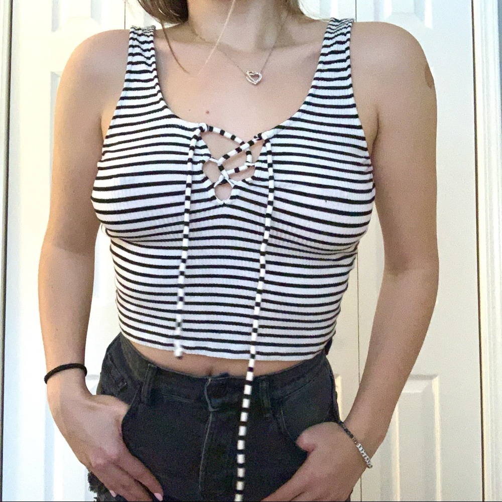 American Eagle striped tank top size small